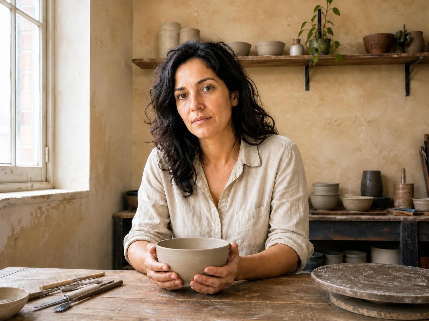 Portrait relit with balanced natural daylight