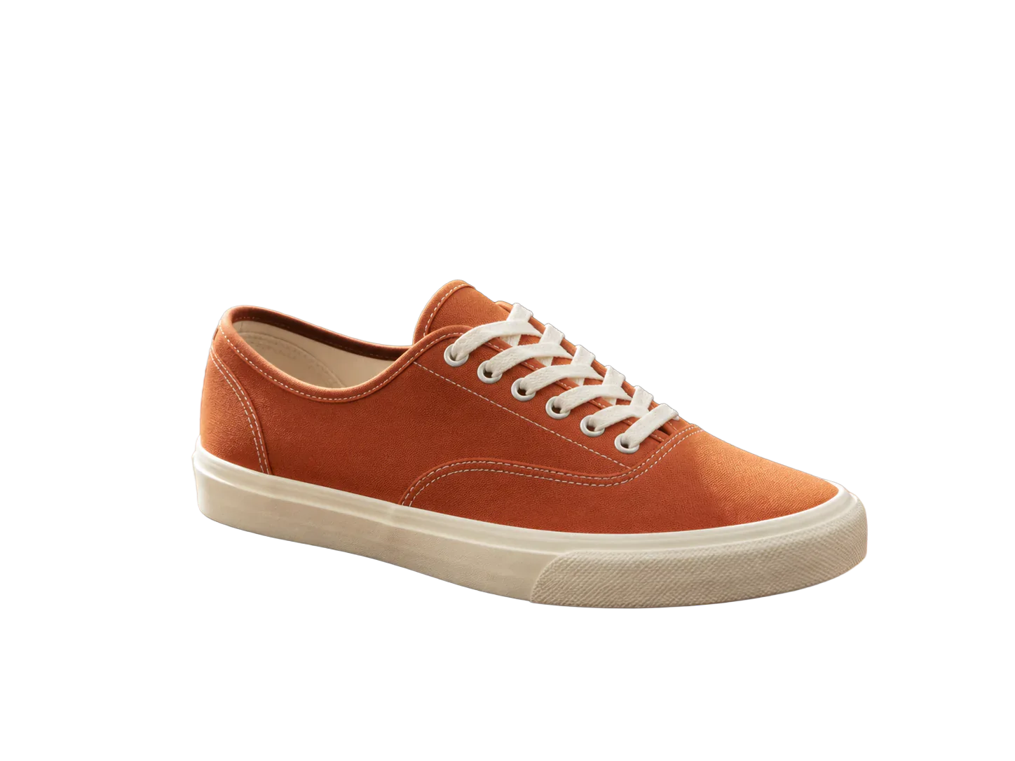 Transparent burnt-orange sneaker cutout for an e-commerce catalog