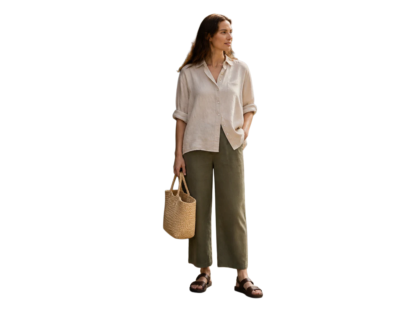 Transparent portrait cutout after background removal